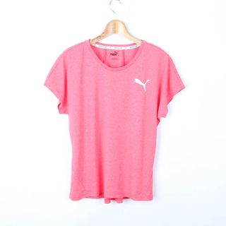 プーマ(PUMA)のプーマ 半袖Tシャツ トップス カットソー スポーツウエア ジムウエア レディース Lサイズ レッド PUMA(Tシャツ(半袖/袖なし))