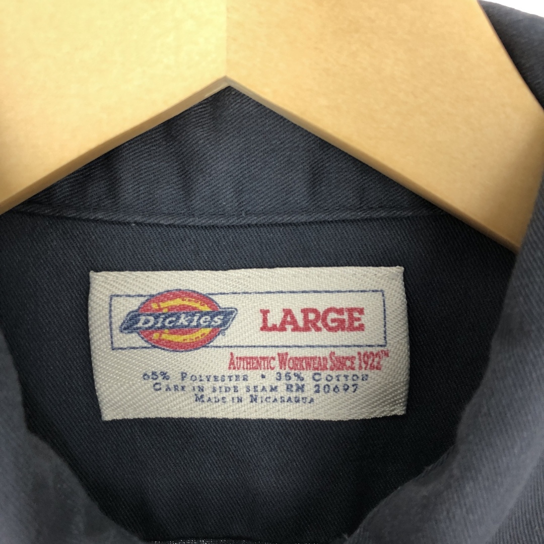 Dickies(ディッキーズ)の古着 ディッキーズ Dickies 半袖 ワークシャツ メンズL /eaa436614 メンズのトップス(シャツ)の商品写真