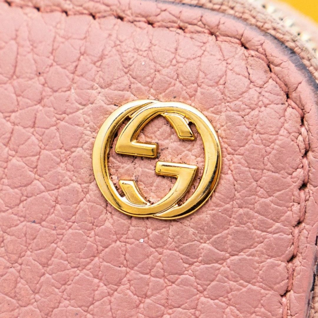 Gucci(グッチ)の★美品★ グッチ 長財布 ラウンドファスナー インターロッキング ピンク レディースのファッション小物(財布)の商品写真