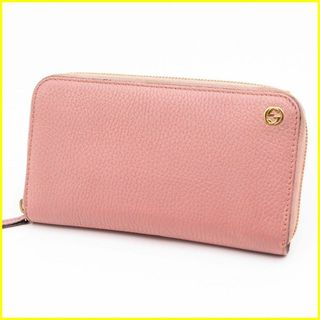 グッチ(Gucci)の★美品★ グッチ 長財布 ラウンドファスナー インターロッキング ピンク(財布)