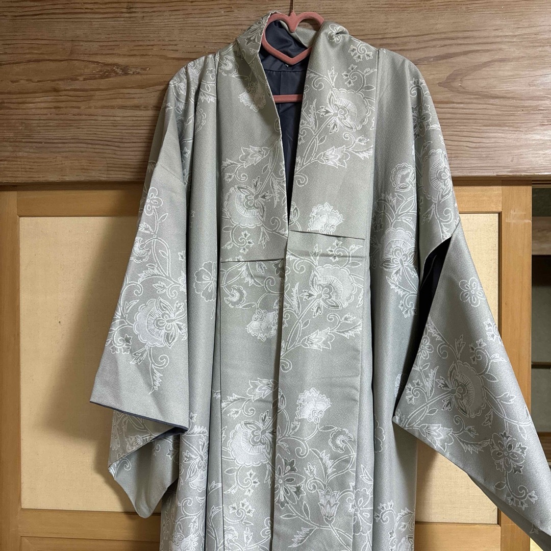utatane(ウタタネ)のutatane 着物 単品 袷着物 洗える着物 豆がら茶の更紗小紋 グリーン レディースの水着/浴衣(着物)の商品写真