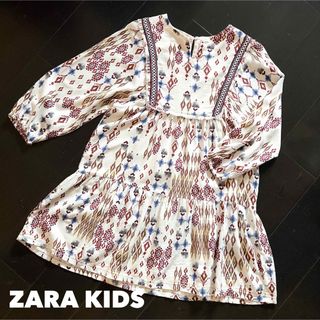 ザラキッズ(ZARA KIDS)のZARA KIDS【3回着用】152cm エスニック柄ワンピース(ワンピース)