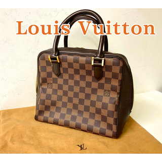 ルイヴィトン(LOUIS VUITTON)の美品 ルイヴィトン ブレラ ダミエ ハンドバッグ 茶×金 LV(トートバッグ)