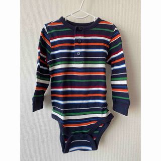 ベビーギャップ(babyGAP)の【babyGAP】長袖ボーダーロンパース(ロンパース)