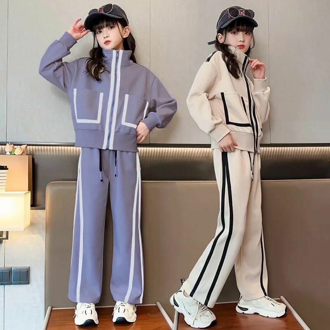 セットアップ　150 女の子　キッズ　上下セット　韓国子供服　ジャージ　長袖 キッズ/ベビー/マタニティのキッズ服女の子用(90cm~)(その他)の商品写真