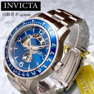 インビクタ(INVICTA)の定価8.8万円インビクタ メンズ腕時計 自動巻き スイス製 シルバー 青 新品(腕時計(アナログ))