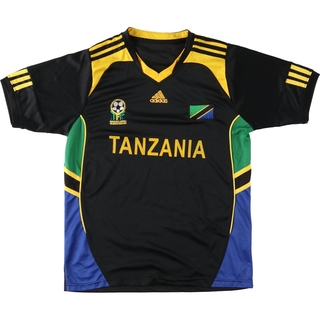 アディダス(adidas)の古着 アディダス adidas TANZANIA タンザニア代表 Vネック サッカーユニフォーム ゲームシャツ メンズXS /eaa413987(Tシャツ/カットソー(半袖/袖なし))