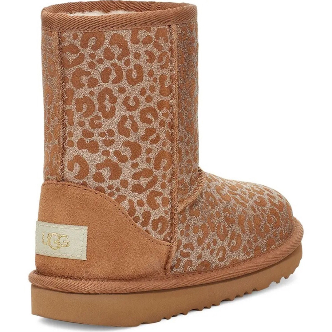 UGG(アグ)のugg クラシックグリッターレオパード size 17cm ムートンブーツ キッズ/ベビー/マタニティのキッズ靴/シューズ(15cm~)(ブーツ)の商品写真