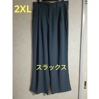 美品 2XL 大きいサイズ グレー ハイウエスト 涼しい 春 夏 ストレッチなし(カジュアルパンツ)