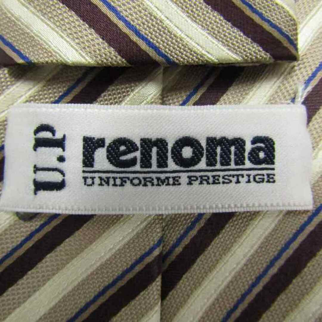 RENOMA(レノマ)のレノマ ブランド ネクタイ ストライプ柄 シルク メンズ ベージュ renoma メンズのファッション小物(ネクタイ)の商品写真