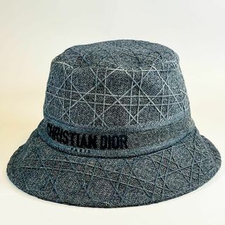 極美品 Christian Dior カナージュ ボブハット グレー #59