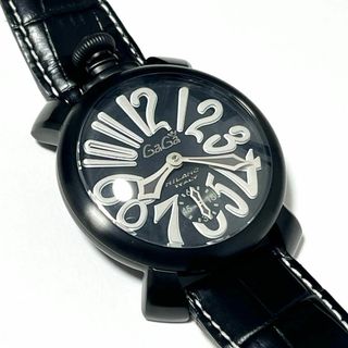 ガガミラノ(GaGa MILANO)の【定価23万・手巻き】ガガミラノ　メンズ　時計　腕時計　マヌアーレ　48mm(腕時計(アナログ))