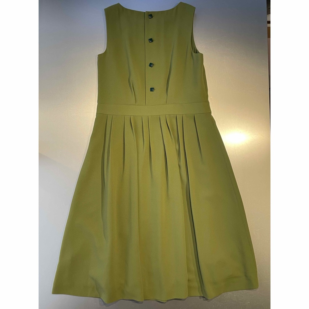 中古品ライトグリーンのジャンパースカート レディースのスカート(ロングスカート)の商品写真