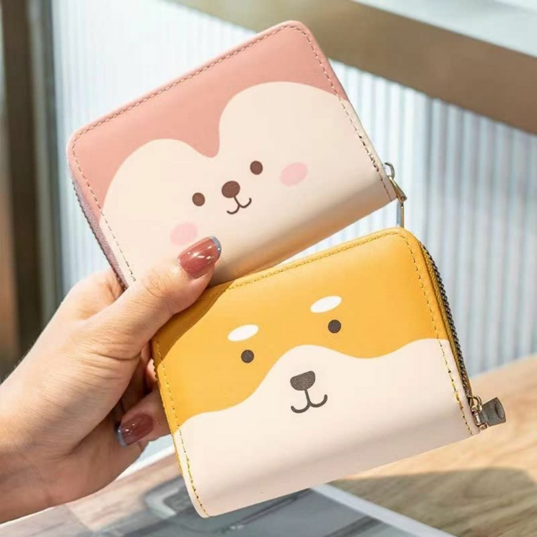 色:黄色の柴犬Himalayan Star ミニ財布 カードケース キーケー レディースのバッグ(その他)の商品写真