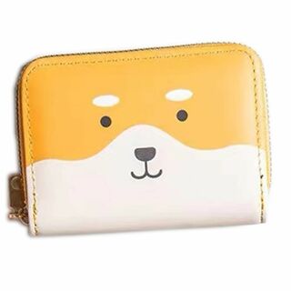 色:黄色の柴犬Himalayan Star ミニ財布 カードケース キーケー(その他)