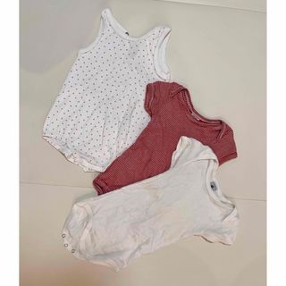 プチバトー(PETIT BATEAU)のプチバトー肌着とノースリーブロンパースset(ロンパース)