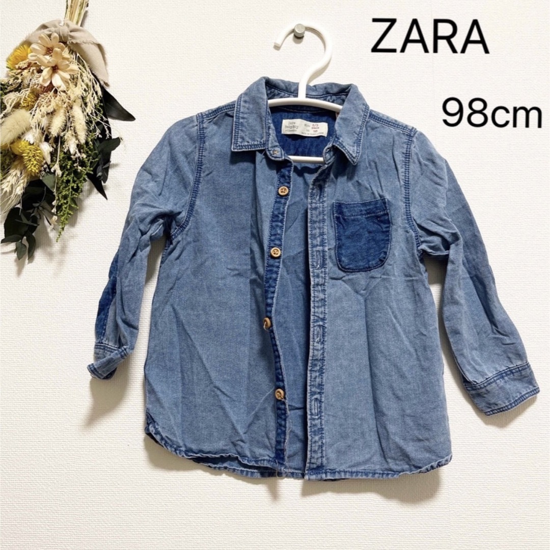 ZARA KIDS(ザラキッズ)のZARA デニムシャツ　　98cm キッズ/ベビー/マタニティのキッズ服男の子用(90cm~)(ブラウス)の商品写真