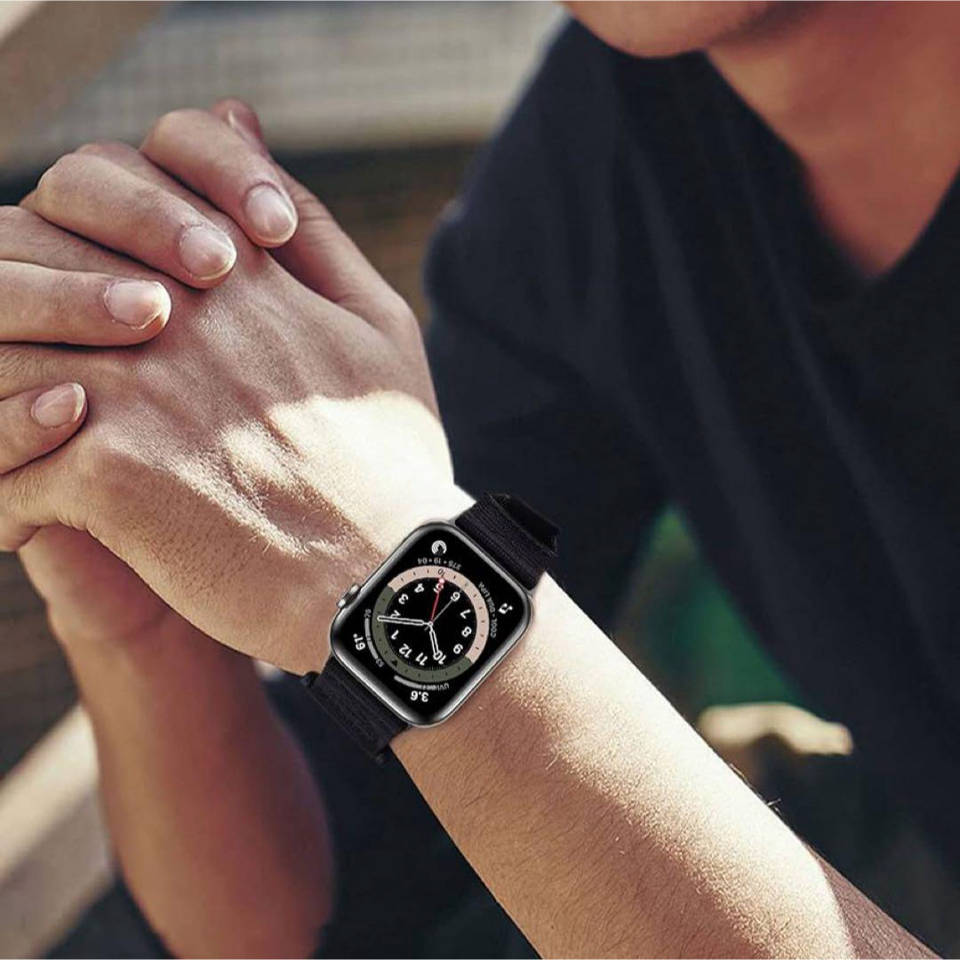 V-MORO コンパチブル Apple Watchバンド ブラック メンズの時計(その他)の商品写真