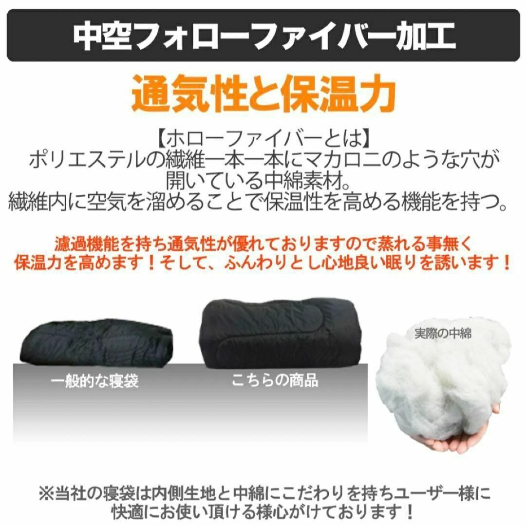 新品未使用 枕付き フルスペック 封筒型寝袋 -15℃ ネイビー スポーツ/アウトドアのアウトドア(寝袋/寝具)の商品写真