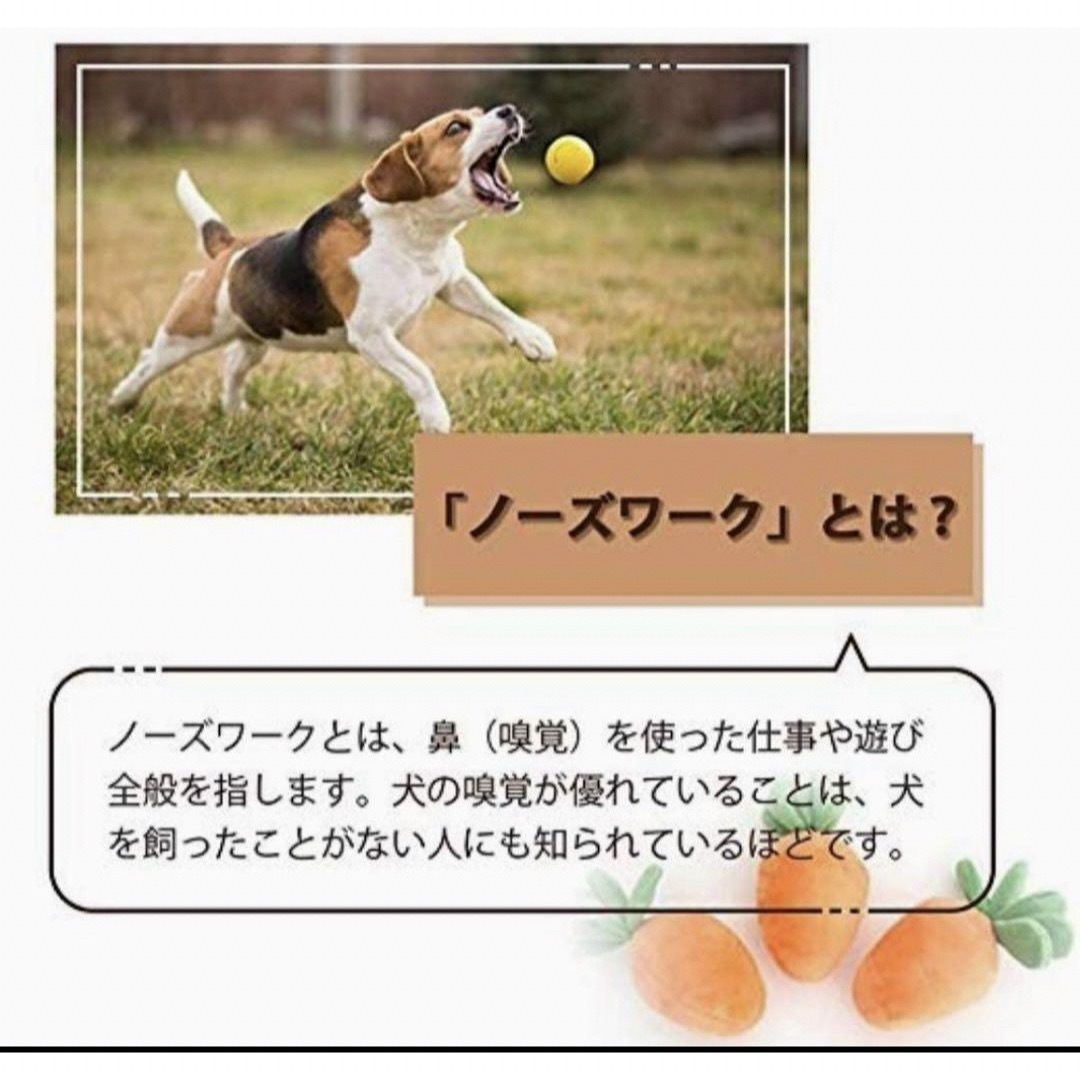 【新品】 犬 知育玩具 ノーズワーク おやつ隠しマット 玩具 にんじん畑 その他のペット用品(犬)の商品写真