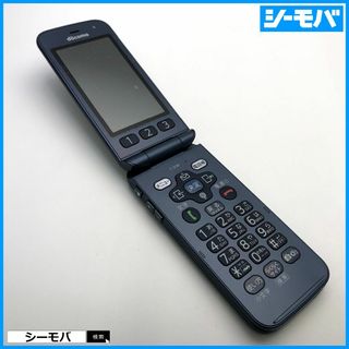 フジツウ(富士通)のガラホ らくらくホン F-01M SIMフリー ネイビー 未使用 1251(携帯電話本体)