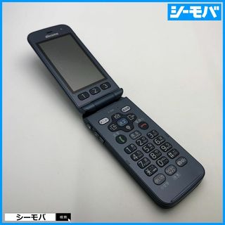 フジツウ(富士通)のガラホ らくらくホン F-01M SIMフリー ネイビー 未使用 1252(携帯電話本体)