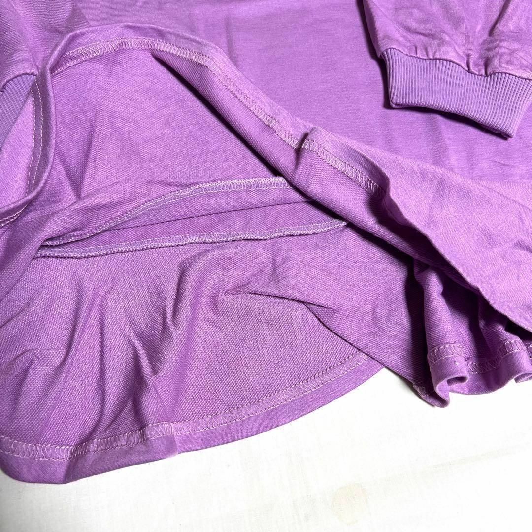 キッズ ワンピース 110 120 トレーナーワンピ フリル 韓国 紫色 キッズ/ベビー/マタニティのキッズ服女の子用(90cm~)(その他)の商品写真