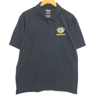 古着 ギルダン GILDAN NFL GREENBAY PACKERS グリーンベイパッカーズ 半袖 ポロシャツ メンズL /eaa430717(ポロシャツ)