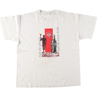 スクリーンスターズ(SCREEN STARS)の古着 90年代 スクリーンスターズ SCREEN STARS COCA-COLA コカコーラ アドバタイジングTシャツ メンズXL ヴィンテージ /eaa433822(Tシャツ/カットソー(半袖/袖なし))