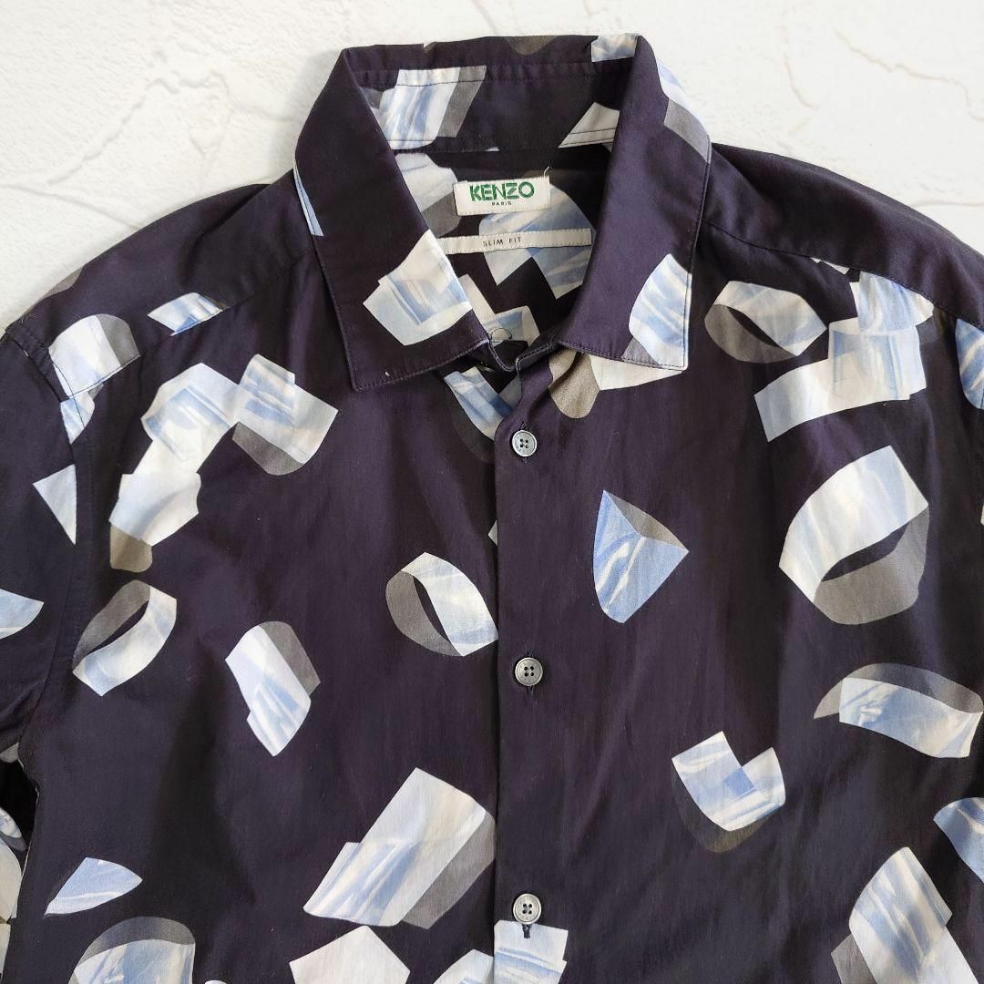 KENZO(ケンゾー)のKENZO ケンゾー 柄シャツ　長袖シャツ　スリムフィット　M メンズのトップス(シャツ)の商品写真
