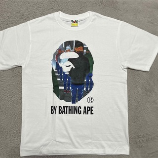 アベイシングエイプ(A BATHING APE)のAPE BAPE KAWS テリヤキ星人　HEAD tシャツ　シャーク　L(Tシャツ/カットソー(半袖/袖なし))