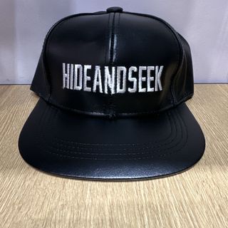 HIDE AND SEEK - HIDE AND SEEK ハイドアンドシーク レザーCAP ブラック