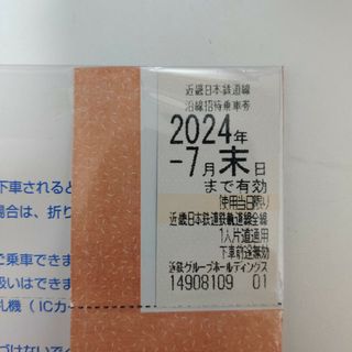 近鉄株主優待乗車券一枚＋ゆうパケットポストシール一枚(その他)