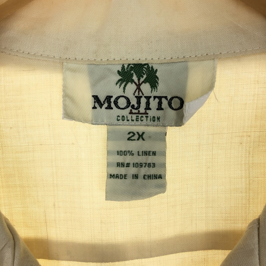 古着 MOJITO 半袖 オープンカラー メキシカンシャツ キューバシャツ メンズXXL /eaa436712 メンズのトップス(シャツ)の商品写真