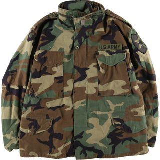 古着 90年代 米軍実品 M-65 迷彩柄 ウッドランドカモ ミリタリー フィールドジャケット USA製 MEDIUM X-SHORT メンズM ヴィンテージ /eaa416603(ミリタリージャケット)