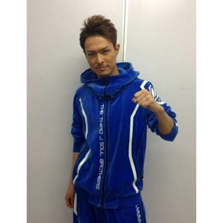 24karats ジャージ セットアップ ベロア BLUE IMPACT