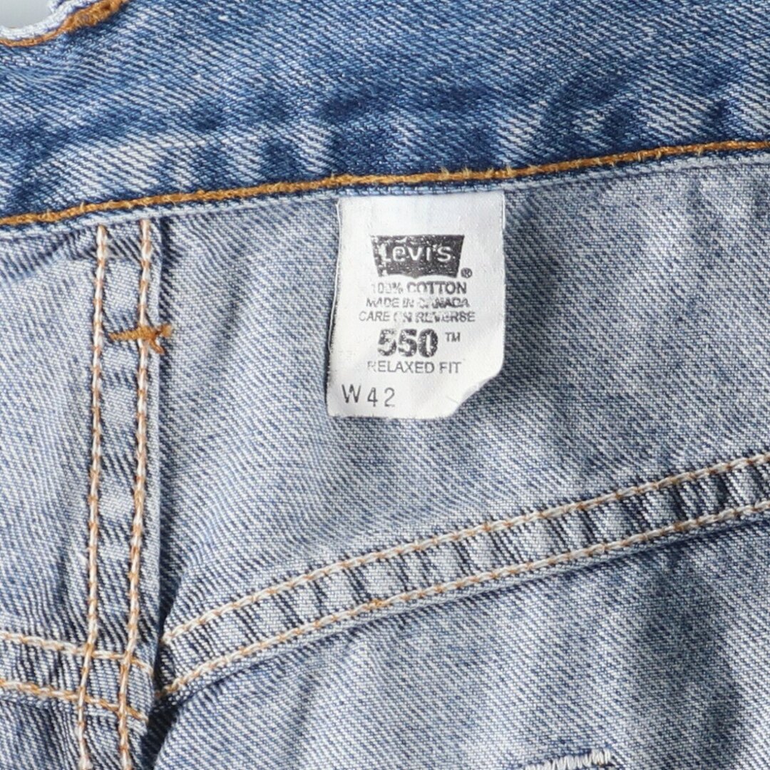 Levi's(リーバイス)の古着 ビッグサイズ リーバイス Levi's 550 RELAXED FIT デニムショーツ ハーフパンツ カナダ製 メンズw41 /eaa423749 メンズのパンツ(ショートパンツ)の商品写真