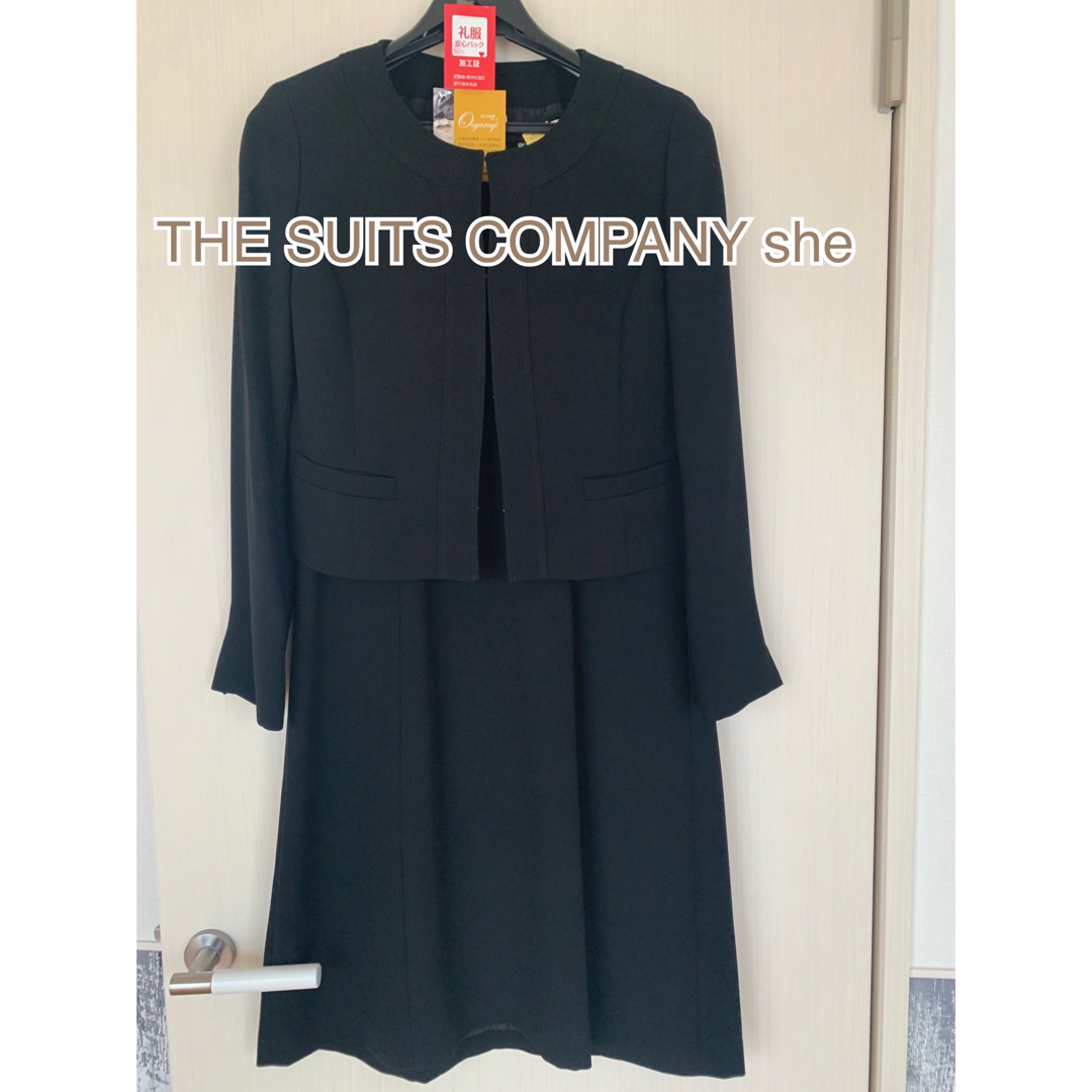 THE SUIT COMPANY(スーツカンパニー)のスーツカンパニー/ブラックフォーマルワンピーススーツ/サイズ38、M/礼服、喪服 レディースのフォーマル/ドレス(礼服/喪服)の商品写真