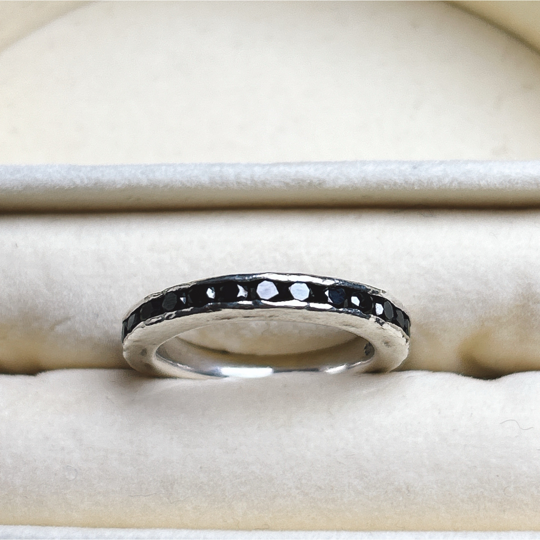 e.m.(イーエム)のe.m.黒石シルバーリング レディースのアクセサリー(リング(指輪))の商品写真