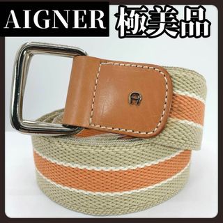 アイグナー(AIGNER)の【極美品】AIGNER　アイグナー　ベルト　メンズ　ホースシュー　ブランド(ベルト)