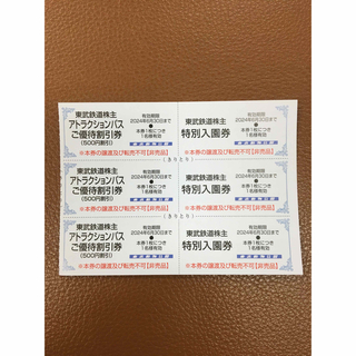 ３枚🐯東武動物公園特別入園券🐯2024.6.30迄有効(動物園)