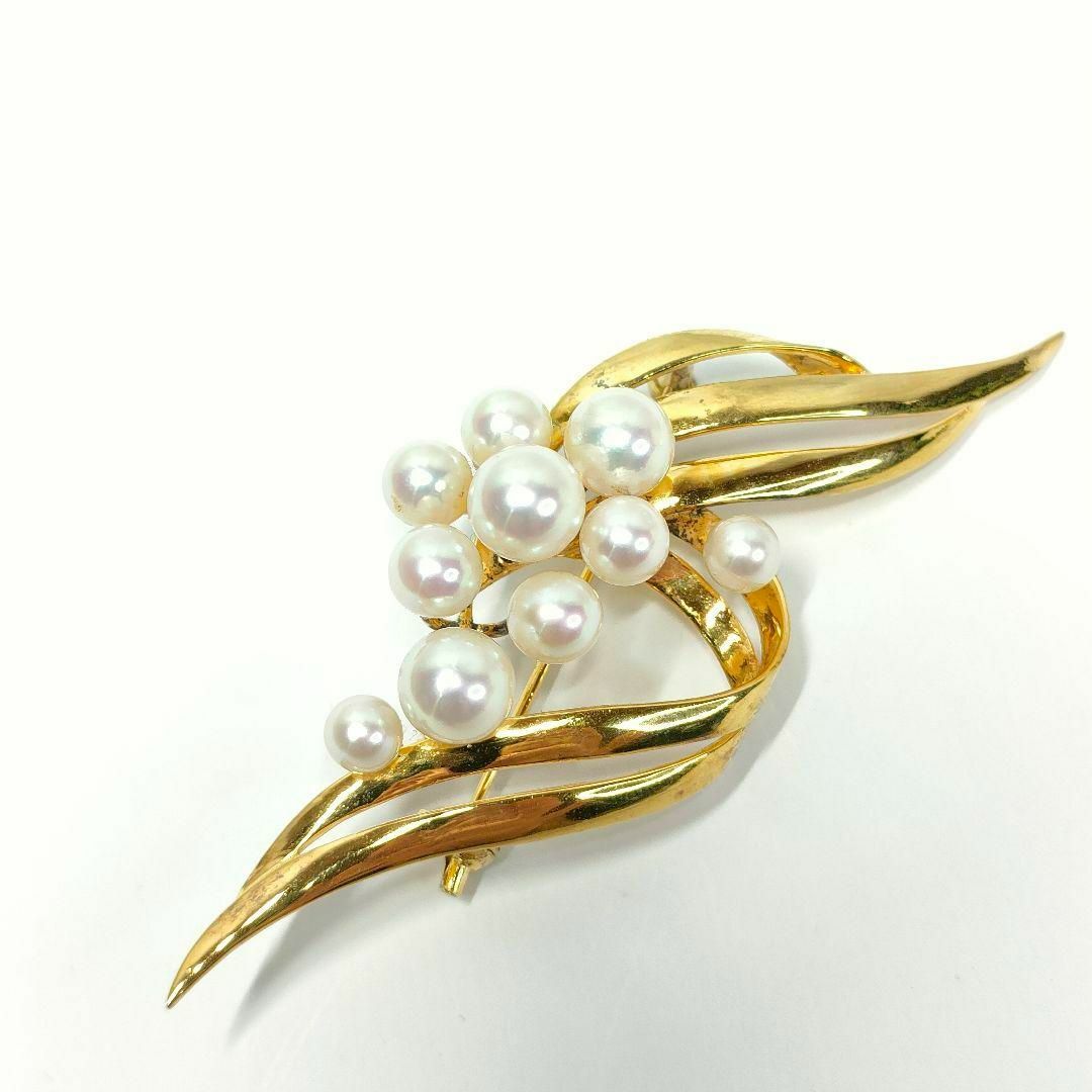 TASAKI - 田崎真珠 パール 真珠 ブローチ 10珠 ゴールド TASAKI TASAKI - 田崎真珠 パール 真珠 ブローチ 10珠 ゴールド TASAKI