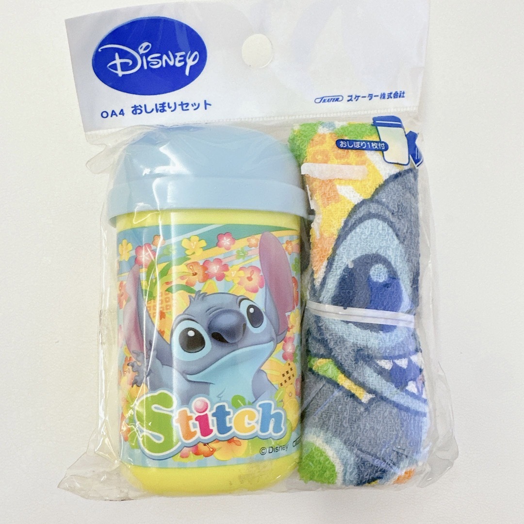 STITCH(スティッチ)の新品 リロ＆スティッチ スケーター ケース付おしぼり 入園グッズ ディズニー インテリア/住まい/日用品のキッチン/食器(弁当用品)の商品写真