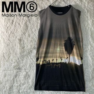 エムエムシックス(MM6)の極美品 イタリア製 MM6 メゾンマルジェラ 夕日 ノースリーブシャツ S(Tシャツ(半袖/袖なし))