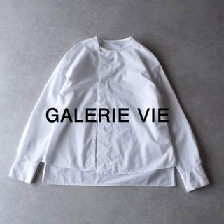 ギャルリーヴィー(GALERIE VIE)の美品 トゥモローランド ギャルリーヴィー 2万 ノーカラーブラウス シャツ T1(シャツ/ブラウス(長袖/七分))