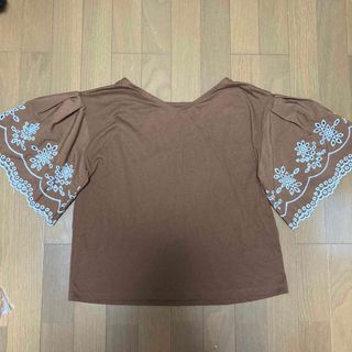 トップス　ワイド　スリーブ　パフスリーブ　Tシャツ(Tシャツ/カットソー(半袖/袖なし))