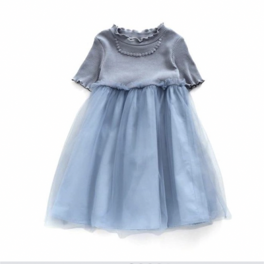 apres les cours(アプレレクール)のアプレレクール  チュールワンピース　140 キッズ/ベビー/マタニティのキッズ服女の子用(90cm~)(ワンピース)の商品写真