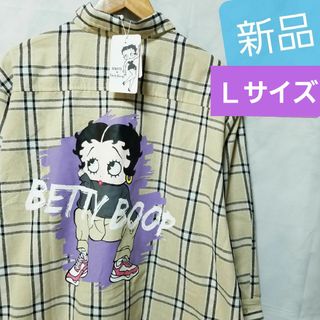 ベティブープ(Betty Boop)の新品 ベティーブープ ワンピース ベティちゃん 長袖 シャツ USA Tシャツ(シャツ/ブラウス(長袖/七分))