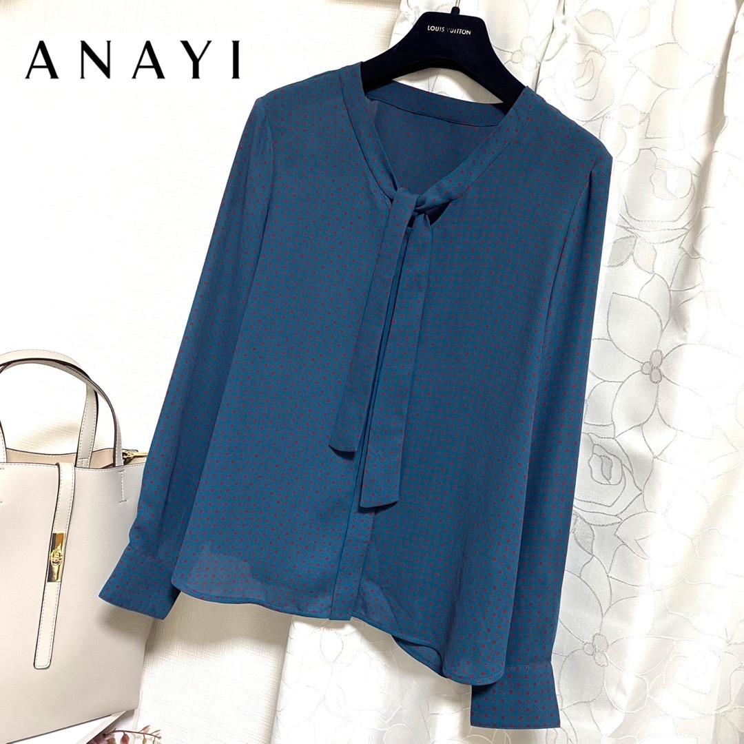 ANAYI(アナイ)の美品 ANAYI ♡上品ボウタイブラウス レディースのトップス(シャツ/ブラウス(長袖/七分))の商品写真