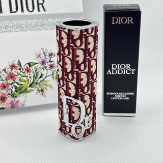 ディオール(Dior)の【新品数量限定】Dior ディオール　リップケース　バーガンディオブリーク(口紅)